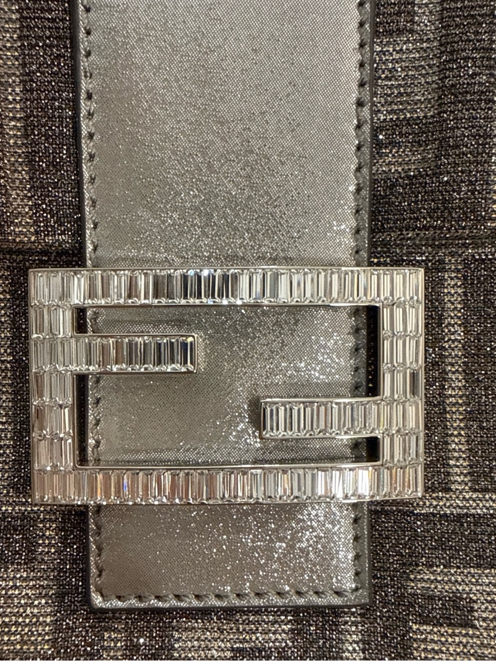 Fendi Monogram Zucca Shoulder Bag in Brown and Gray - Picture 12 of 16